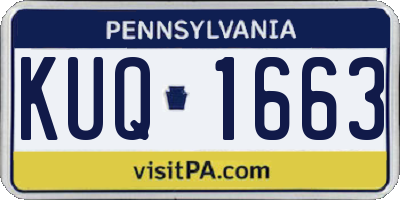 PA license plate KUQ1663