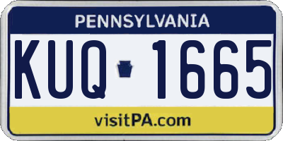 PA license plate KUQ1665