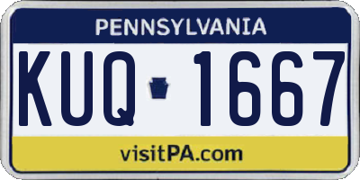 PA license plate KUQ1667