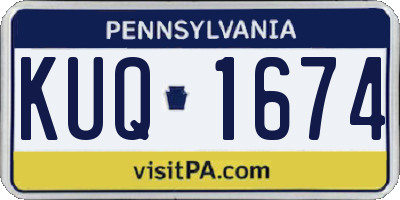 PA license plate KUQ1674