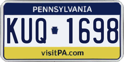 PA license plate KUQ1698