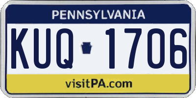 PA license plate KUQ1706