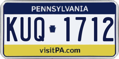 PA license plate KUQ1712