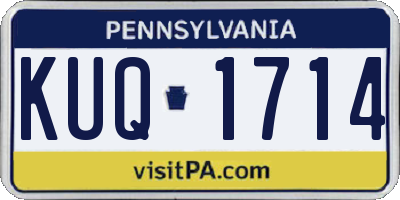 PA license plate KUQ1714