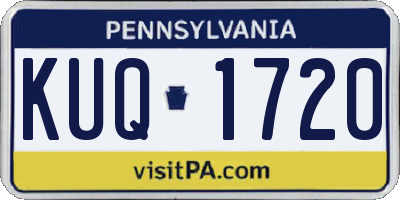 PA license plate KUQ1720