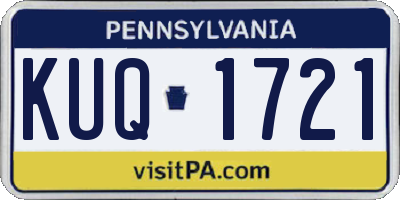 PA license plate KUQ1721