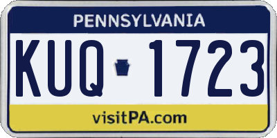 PA license plate KUQ1723