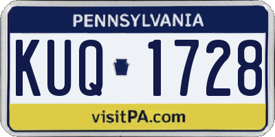 PA license plate KUQ1728