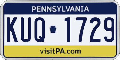 PA license plate KUQ1729