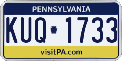 PA license plate KUQ1733