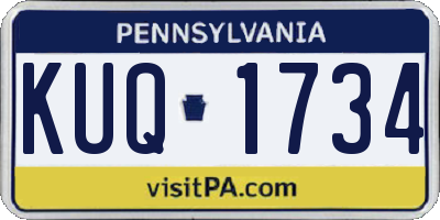 PA license plate KUQ1734
