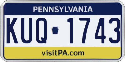 PA license plate KUQ1743