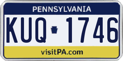 PA license plate KUQ1746