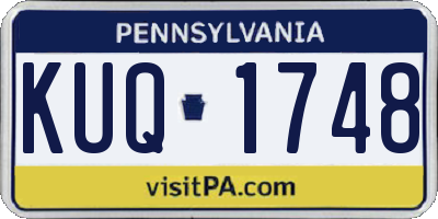 PA license plate KUQ1748