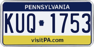 PA license plate KUQ1753
