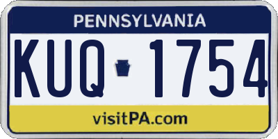 PA license plate KUQ1754