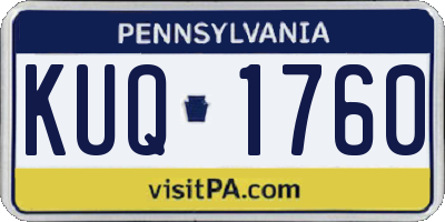 PA license plate KUQ1760