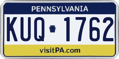 PA license plate KUQ1762