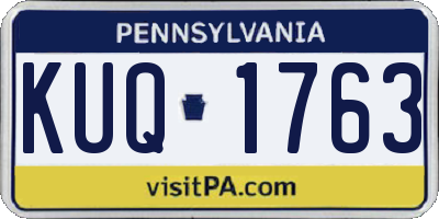 PA license plate KUQ1763