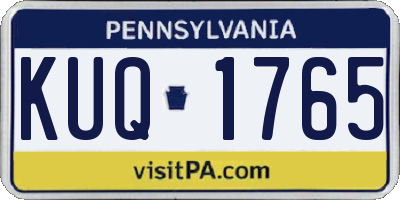 PA license plate KUQ1765