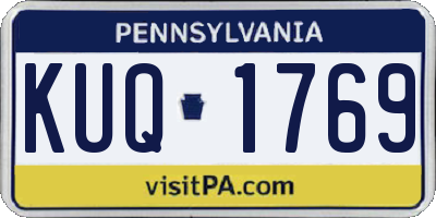 PA license plate KUQ1769