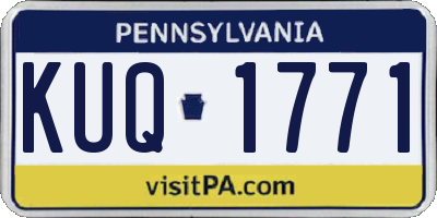 PA license plate KUQ1771