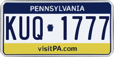 PA license plate KUQ1777