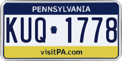PA license plate KUQ1778