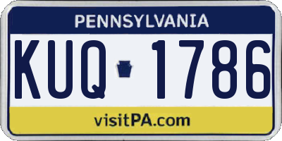PA license plate KUQ1786