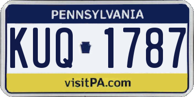 PA license plate KUQ1787