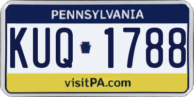 PA license plate KUQ1788