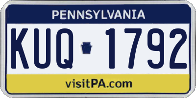 PA license plate KUQ1792
