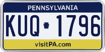 PA license plate KUQ1796