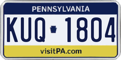 PA license plate KUQ1804