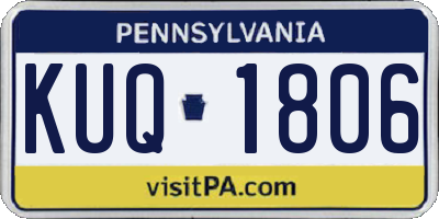 PA license plate KUQ1806