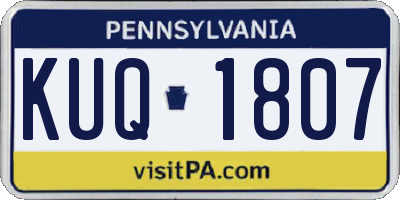 PA license plate KUQ1807