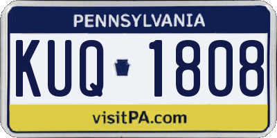 PA license plate KUQ1808