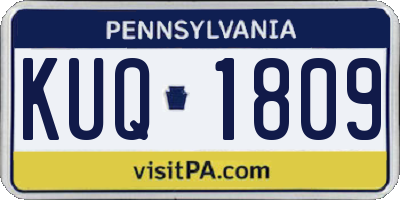 PA license plate KUQ1809