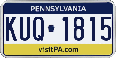 PA license plate KUQ1815