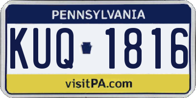 PA license plate KUQ1816