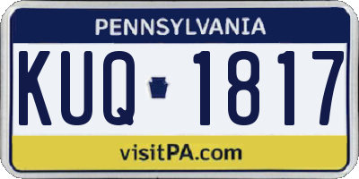 PA license plate KUQ1817