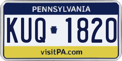 PA license plate KUQ1820