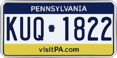 PA license plate KUQ1822
