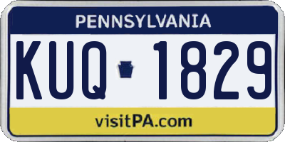 PA license plate KUQ1829