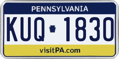 PA license plate KUQ1830