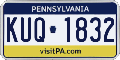 PA license plate KUQ1832