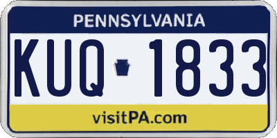 PA license plate KUQ1833