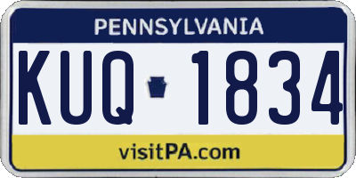 PA license plate KUQ1834