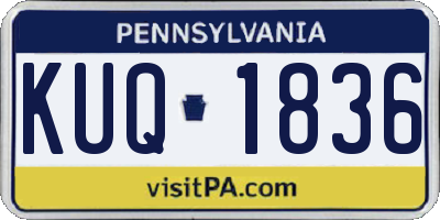 PA license plate KUQ1836