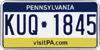 PA license plate KUQ1845
